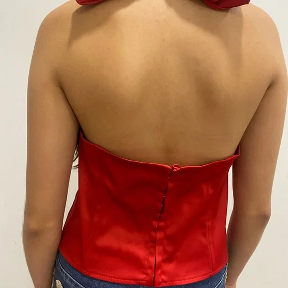 Vintage Top Shop Red Halter Top - Picture 6 of 6
